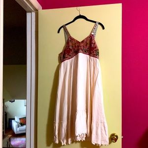 Zeharvale Anthropologie Beaded strap & bodice babydoll dress
